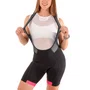 Bretelle de Ciclismo ERT Lady Gel Feminino Preto e Rosa