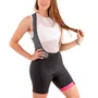 Bretelle de Ciclismo ERT Lady Gel Feminino Preto e Rosa