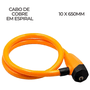 Cadeado para Bicicleta Rontek 11x650mm Espiral com Chave Laranja Cadeado para Bicicleta Rontek 11x650mm Espiral com Chave Laranja