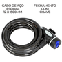 Cadeado para Bicicleta Rontek 12x1500mm Espiral com Chave Cadeado para Bicicleta Rontek 12x1500mm Espiral com Chave
