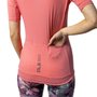 Camisa de Ciclismo ALÉ Color Block Feminina Rosa