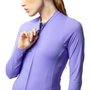 Camisa de Ciclismo ALÉ Color Block Manga Longa Feminina Roxa