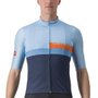 Camisa de Ciclismo Castelli A Blocco Azul