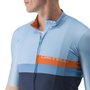 Camisa de Ciclismo Castelli A Blocco Azul