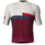Camisa de Ciclismo Castelli A Blocco Jersey Branca e Vermelha