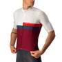 Camisa de Ciclismo Castelli A Blocco Jersey Branca e Vermelha
