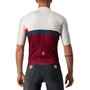Camisa de Ciclismo Castelli A Blocco Jersey Branca e Vermelha