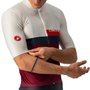 Camisa de Ciclismo Castelli A Blocco Jersey Branca e Vermelha