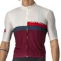 Camisa de Ciclismo Castelli A Blocco Jersey Branca e Vermelha