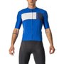 Camisa de Ciclismo Castelli Prologo 7 Jersey Azul e Branca