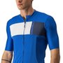 Camisa de Ciclismo Castelli Prologo 7 Jersey Azul e Branca