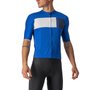 Camisa de Ciclismo Castelli Prologo 7 Jersey Azul e Branca