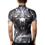 Camisa de Ciclismo ERT Classic Black e White Wolf