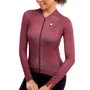Camisa de Ciclismo Furbo Borgonha Slim Manga Longa Feminina Vermelha