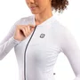 Camisa de Ciclismo Furbo Lily Slim Manga Longa Feminina Branca