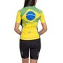 Camisa de Ciclismo Marcio May Bandeira Brasil Feminina