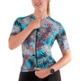 Camisa de Ciclismo Marcio May Funny Feminino Azul Floral