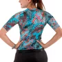 Camisa de Ciclismo Marcio May Funny Feminino Azul Floral