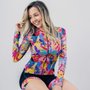 Camisa de Ciclismo Marcio May Funny Premium Feminina Floral
