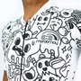 Camisa de Ciclismo Marcio May Scary Fun Branca e Preto