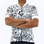 Camisa de Ciclismo Marcio May Scary Fun Branca e Preto