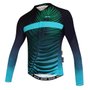 Camisa de Ciclismo SportXtreme Bahamas Slim Manga Longa Preta e Verde