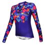 Camisa de Ciclismo SportXtreme Califórnia Slim Manga Longa Feminina Roxo e Laranja