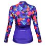 Camisa de Ciclismo SportXtreme Califórnia Slim Manga Longa Feminina Roxo e Laranja