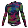 Camisa de Ciclismo SportXtreme cargo Slim Manga Longa Feminina Verde e Rosa