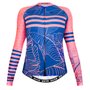 Camisa de Ciclismo SportXtreme Serena Slim Manga Longa Feminina Rosa e Azul