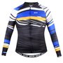 Camisa de Ciclismo SportXtreme Uruguai Slim Manga Longa Feminina Preta e Azul