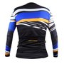 Camisa de Ciclismo SportXtreme Uruguai Slim Manga Longa Feminina Preta e Azul