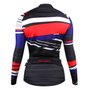 Camisa de Ciclismo SportXtreme USA Slim Manga Longa Feminina Preta e Vermelha