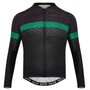 Camisa de Ciclismo SportXtreme Voltz Dark Slim Manga Longa Preta e Verde