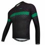 Camisa de Ciclismo SportXtreme Voltz Dark Slim Manga Longa Preta e Verde