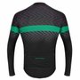 Camisa de Ciclismo SportXtreme Voltz Dark Slim Manga Longa Preta e Verde