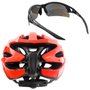 Capacete de Ciclismo IMS Racing Ellite + Óculos Atrio Attack Silver Chrome