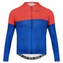 Camisa de Ciclismo SportXtreme Voltz Slim Manga Longa Vermelho e Azul