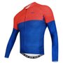 Camisa de Ciclismo SportXtreme Voltz Slim Manga Longa Vermelho e Azul