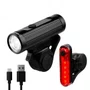Farol de Bicicleta Elleven Super USB 700 Lúmens + Sinalizador USB 20 Lúmens