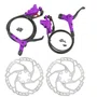 Freio de Bicicleta GTA Hidráulico Dianteiro e Traseiro com Disco Roxo