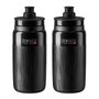 Garrafa de Ciclismo Elite Fly Tex Preto 550ml 2 Unidades