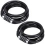 Kit Cadeados para Bicicleta Atrio 8x1000mm com Segredo 2 Unidades
