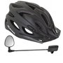 Kit Capacete de Ciclismo Rontek RT-58 Led Preto + Espelho Retrovisor Rontek para Capacete