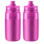 Kit Garrafa de Ciclismo Elite Fly Tex Rosa 550ml 2 Unidades