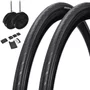 Kit Pneu de Bicicleta Arisun Rapide 700x25+ Câmara Kenda Presta 48mm + Remendo Birzman