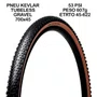 Kit Pneu de Bicicleta Gravel Goodyear Peak Ultimate 700x45 Tubeless Bege 2 Unidades