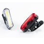 Kit Iluminação de Bicicleta Absolute Dianteiro e Traseiro USB 20 Lúmens