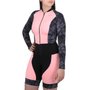 Macaquinho de Ciclismo Akta Manga Longa Leopardo Rosa