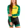 Macaquinho de Ciclismo ERT New Elite Brasil Verde e Amarelo